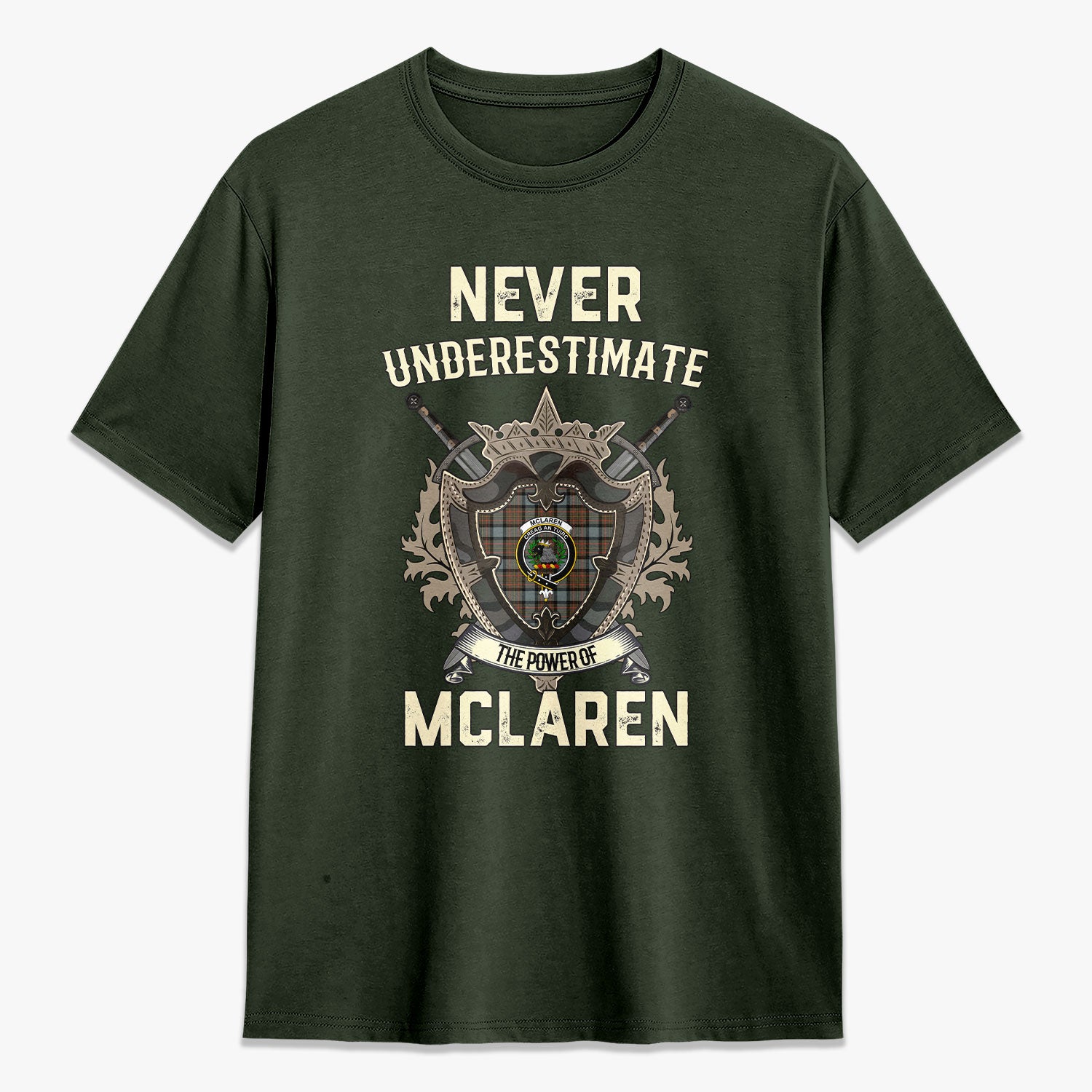 McLaren Weathered Tartan Crest 2D T-shirt - Never Underestimate Style