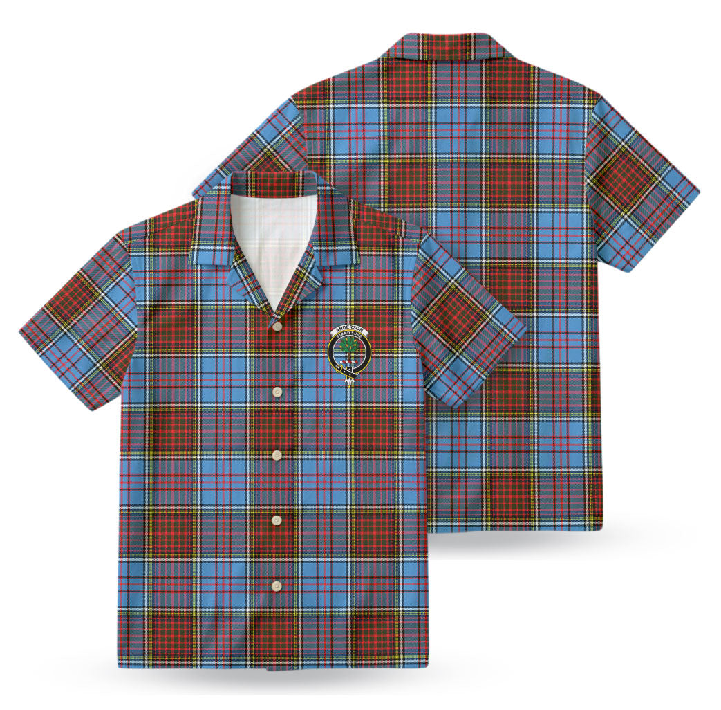 Anderson Modern Tartan Crest Hawaiian Shirt