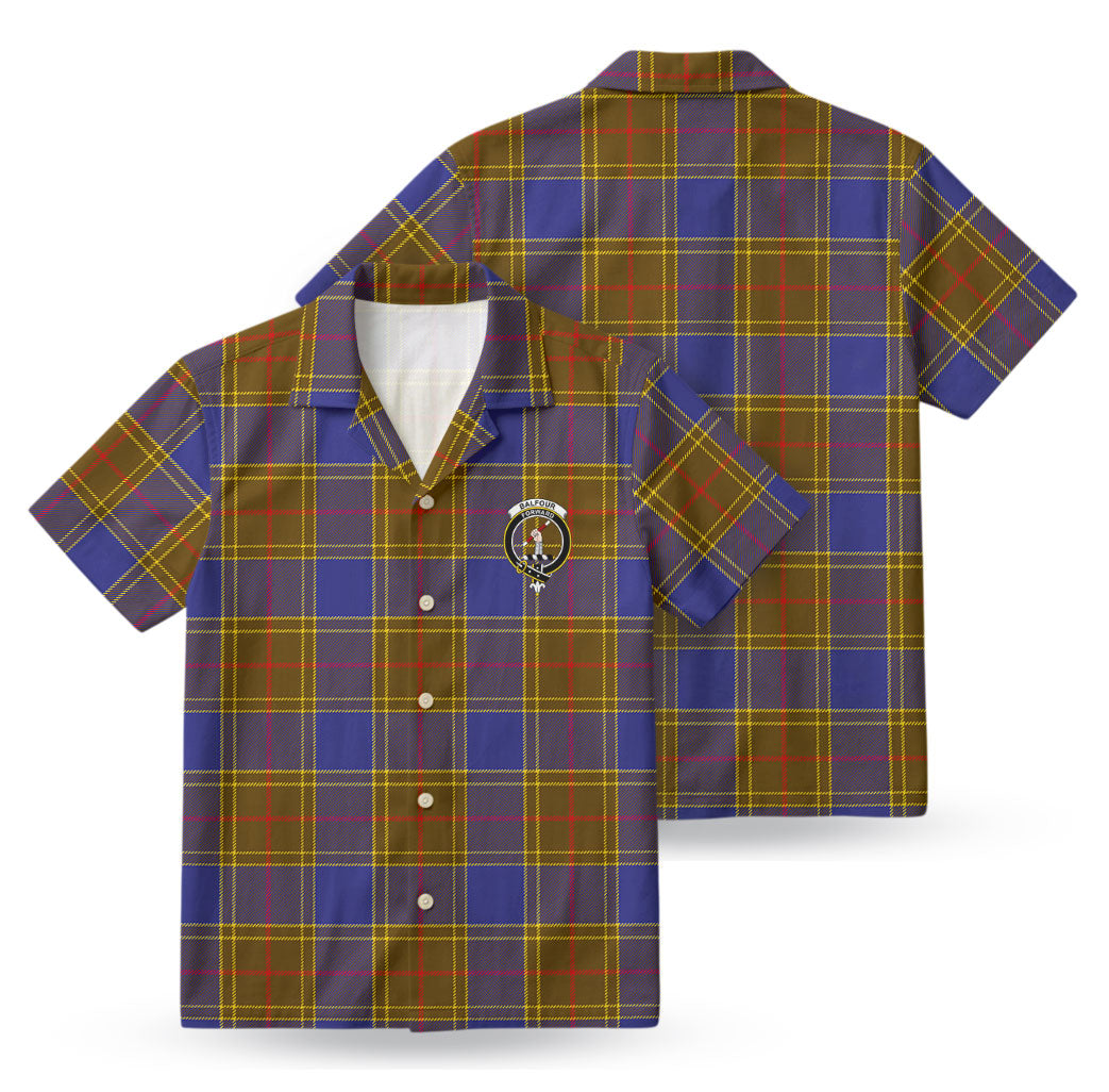 Balfour Modern Tartan Crest Hawaiian Shirt