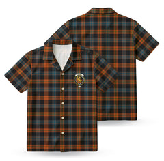Brown Ancient Tartan Crest Hawaiian Shirt