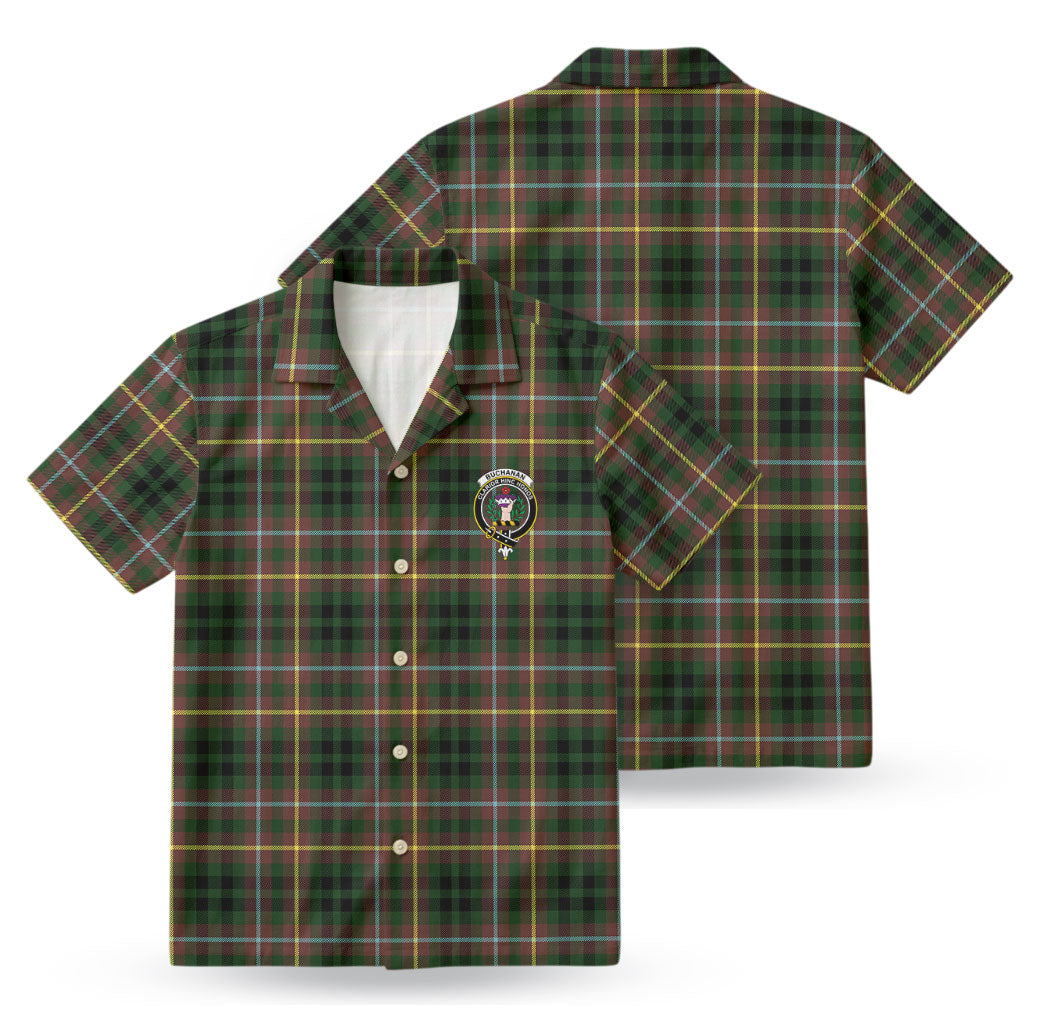 Buchanan Hunting Tartan Crest Hawaiian Shirt