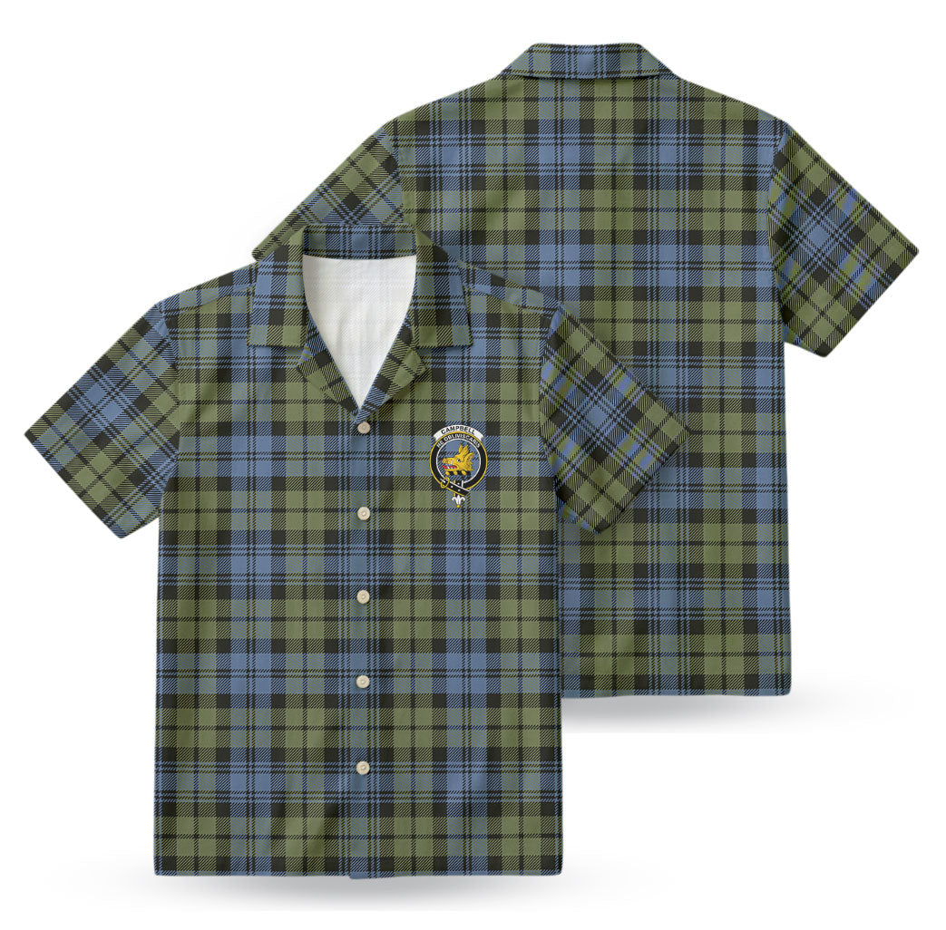Campbell Faded Tartan Crest Hawaiian Shirt
