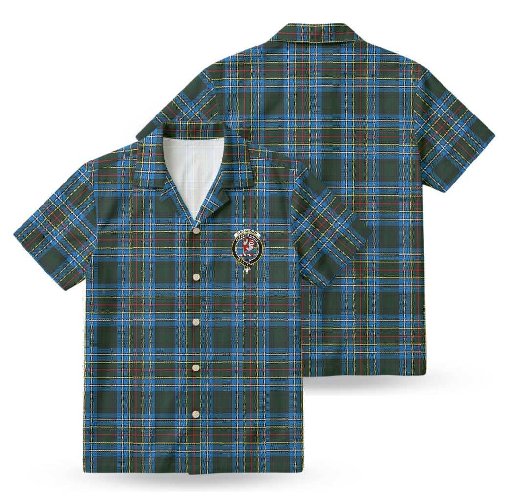 Cockburn Modern Tartan Crest Hawaiian Shirt