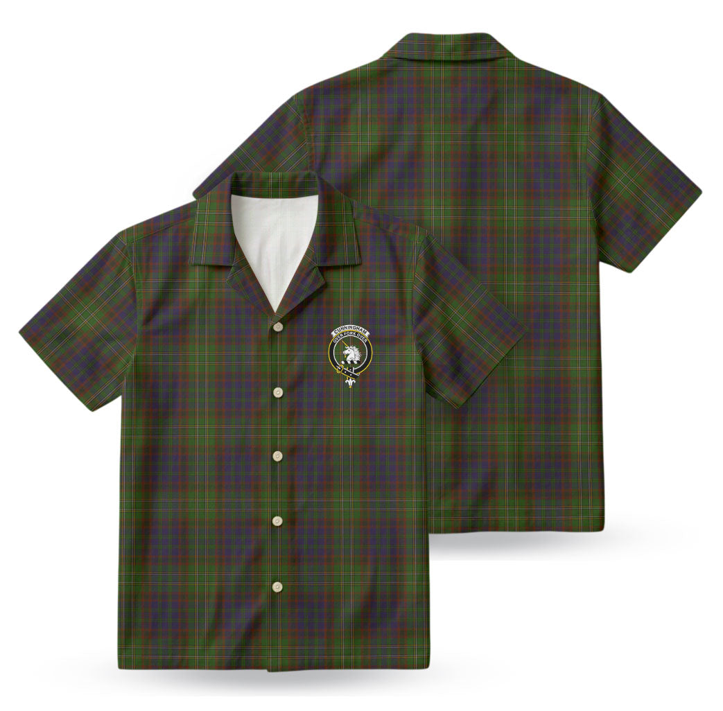 Cunningham Hunting Modern Tartan Crest Hawaiian Shirt