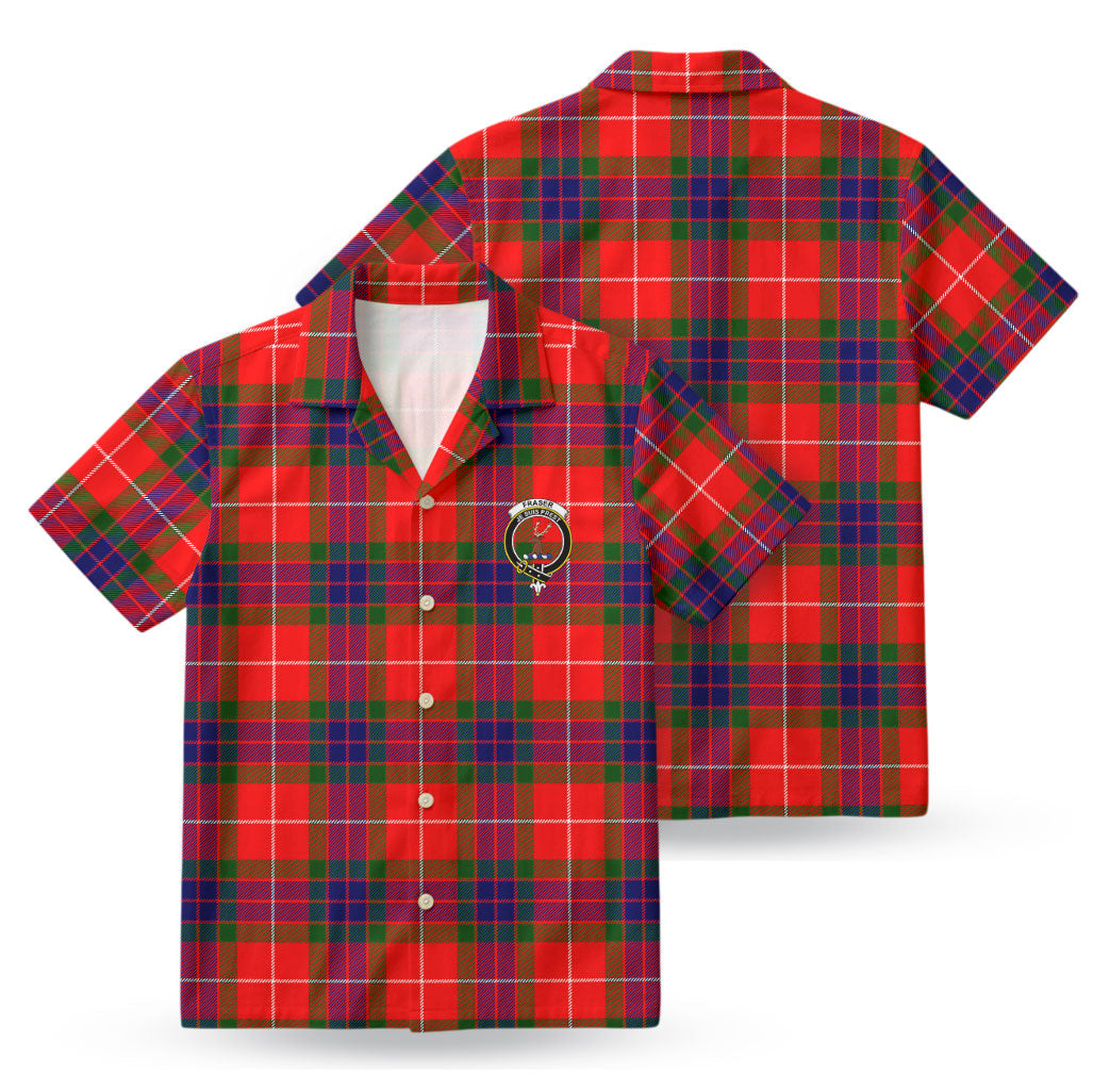 Fraser (of Lovat) Modern Tartan Crest Hawaiian Shirt