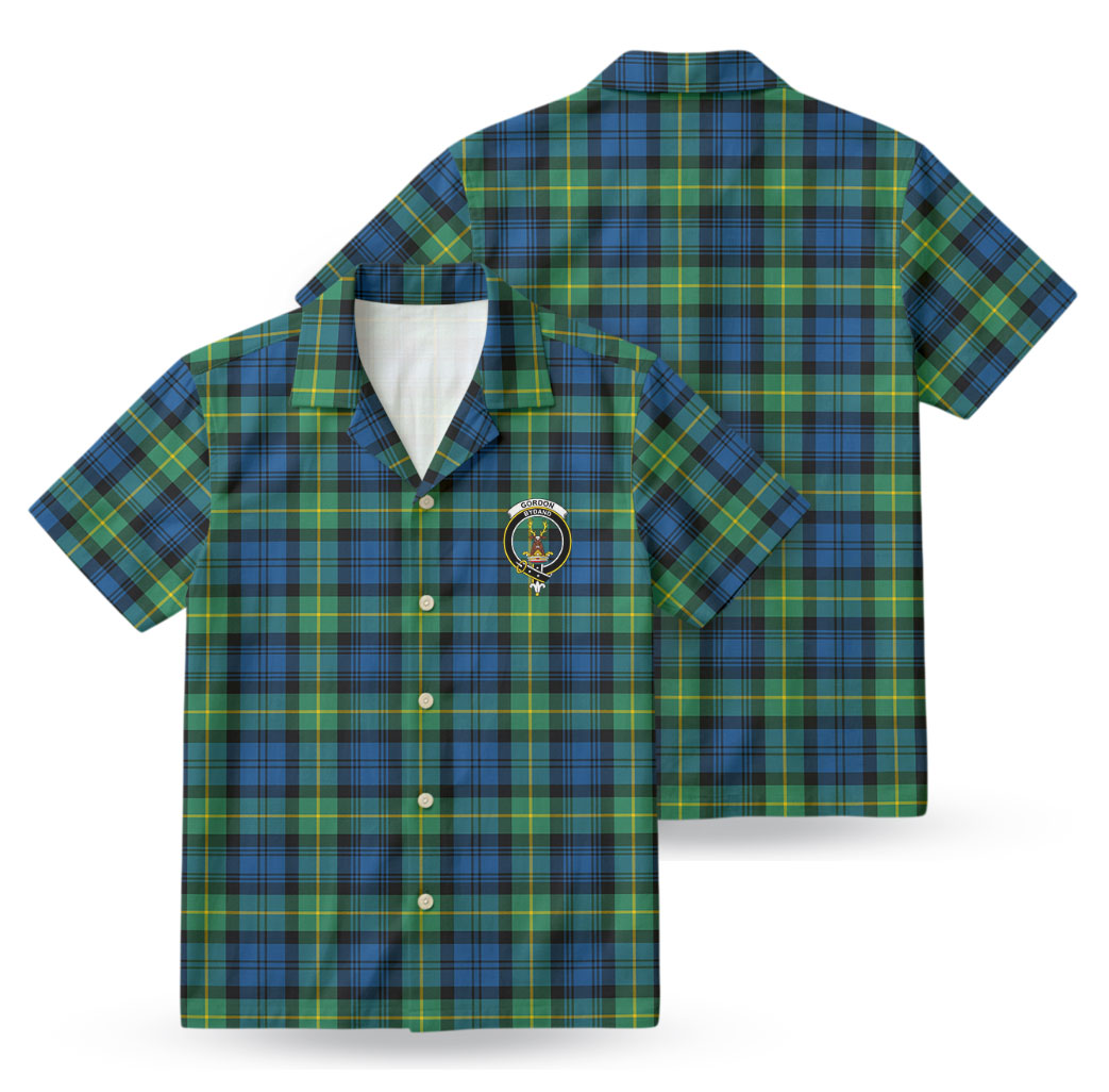 Gordon Ancient Tartan Crest Hawaiian Shirt