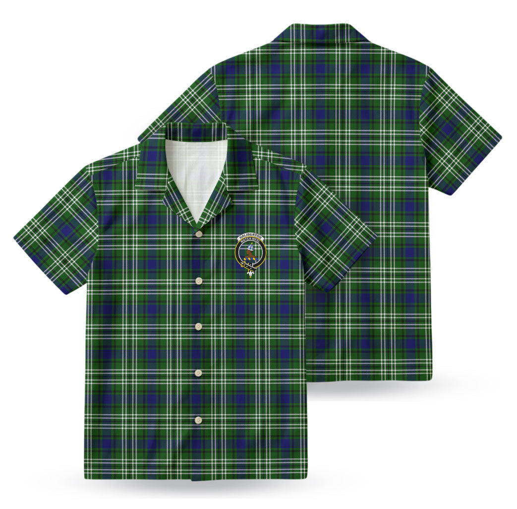 Haliburton Tartan Crest Hawaiian Shirt