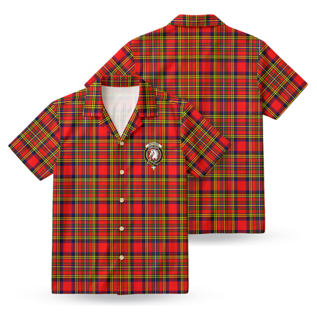 Hepburn Tartan Crest Hawaiian Shirt