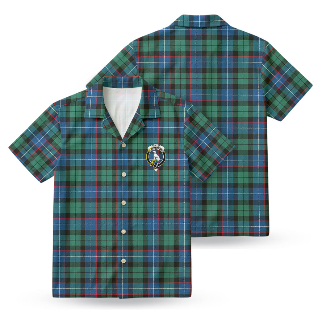 Hunter Ancient Tartan Crest Hawaiian Shirt
