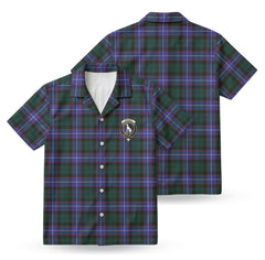 Hunter Modern Tartan Crest Hawaiian Shirt