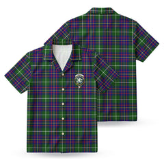 Inglis Modern Tartan Crest Hawaiian Shirt