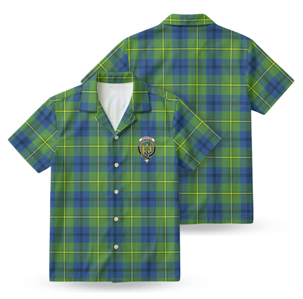 Johnston Ancient Tartan Crest Hawaiian Shirt
