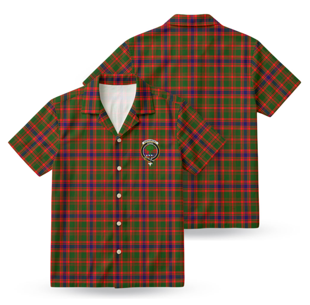Kinninmont Tartan Crest Hawaiian Shirt