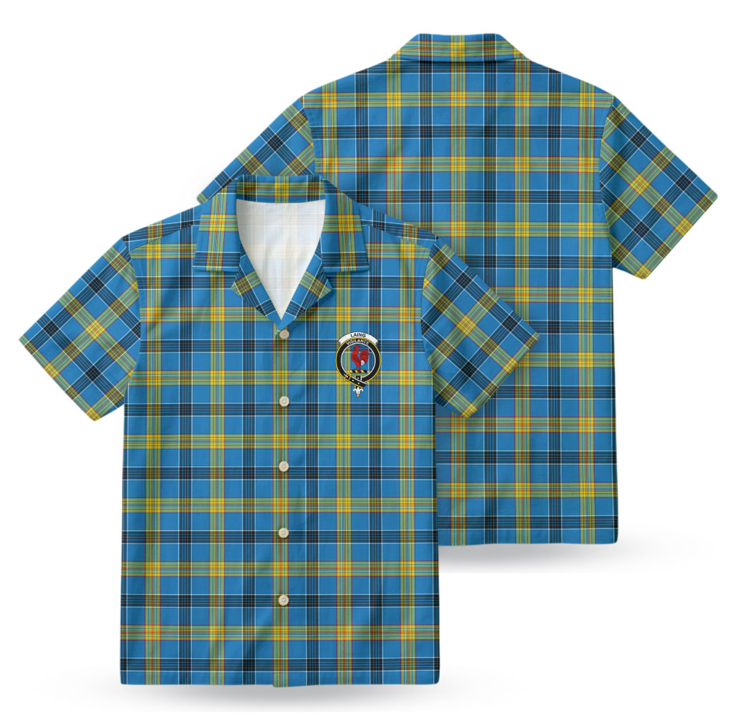 Laing Tartan Crest Hawaiian Shirt