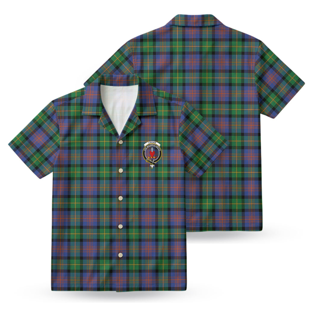 Logan Ancient Tartan Crest Hawaiian Shirt