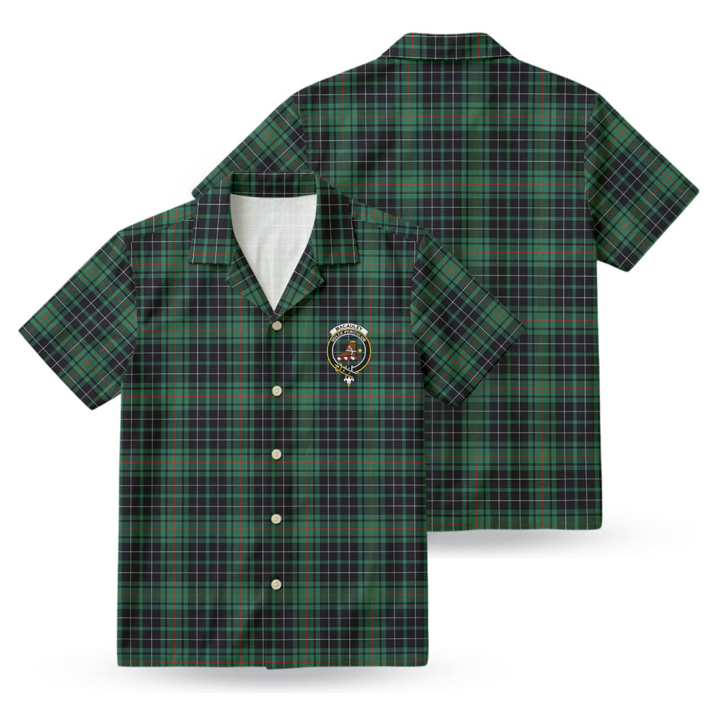 MacAuley Hunting Ancient Tartan Crest Hawaiian Shirt