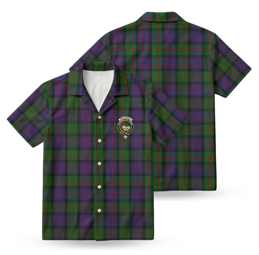 MacDonald Tartan Crest Hawaiian Shirt