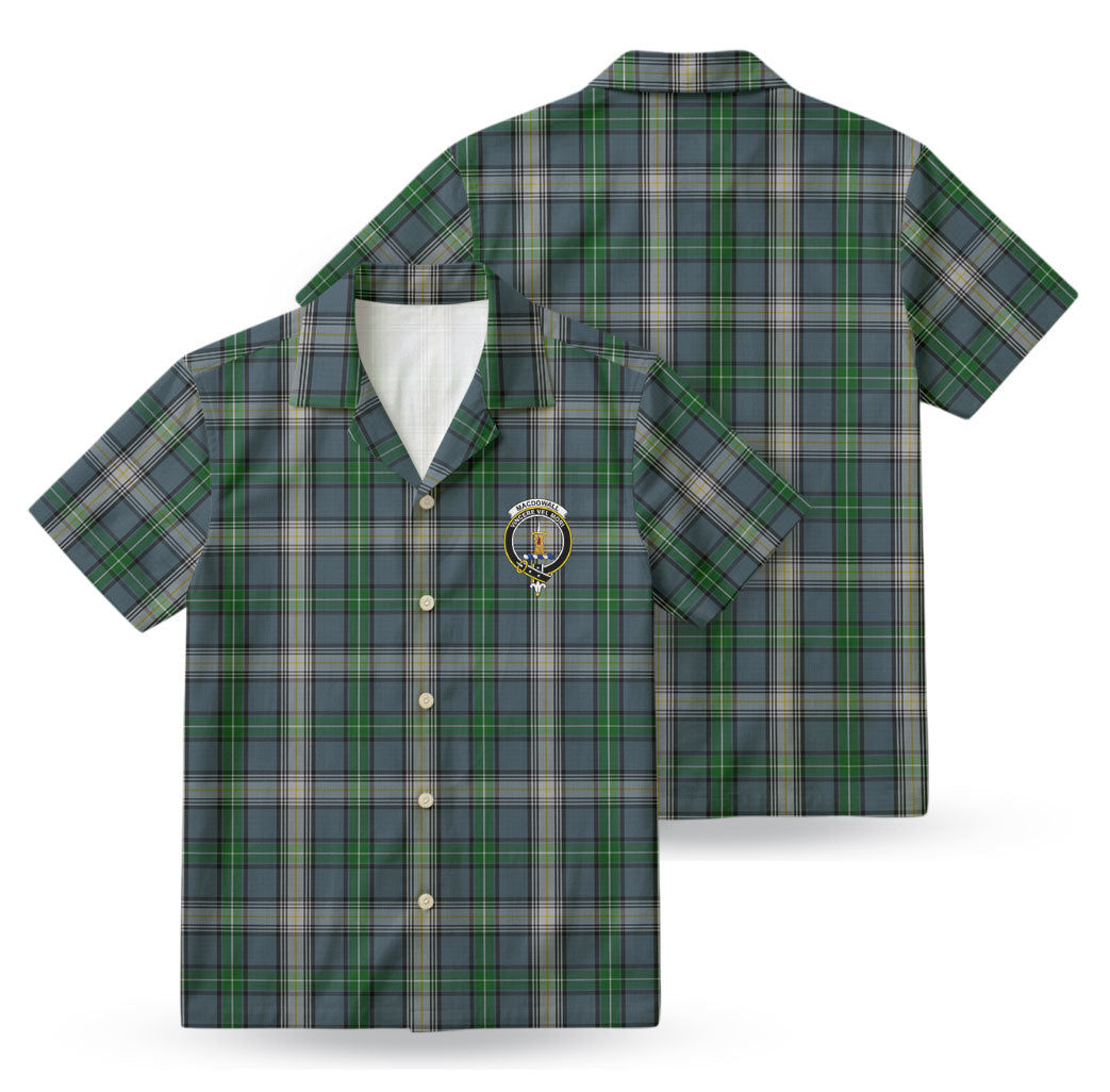 MacDowall Tartan Crest Hawaiian Shirt