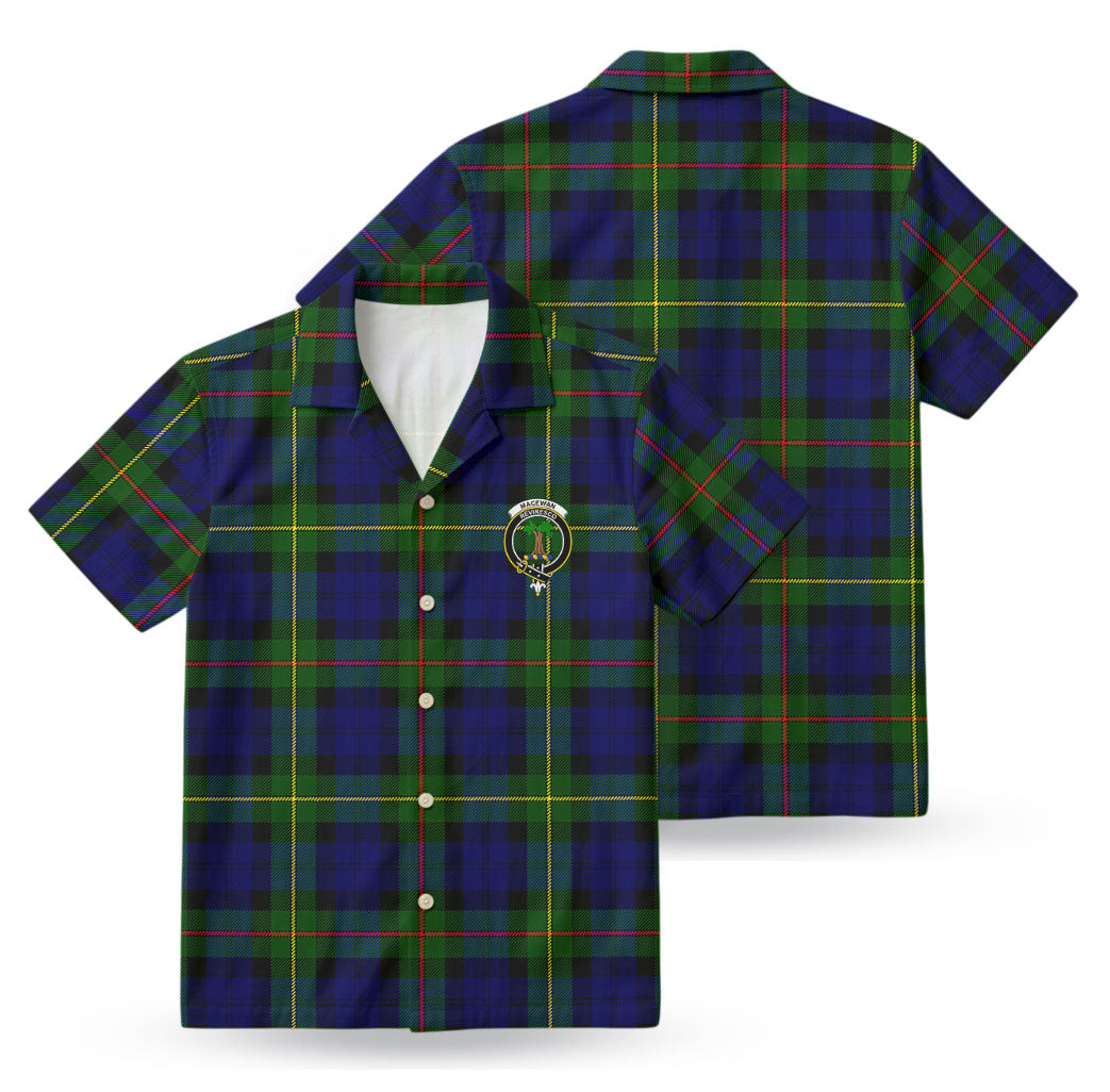 MacEwan Modern Tartan Crest Hawaiian Shirt