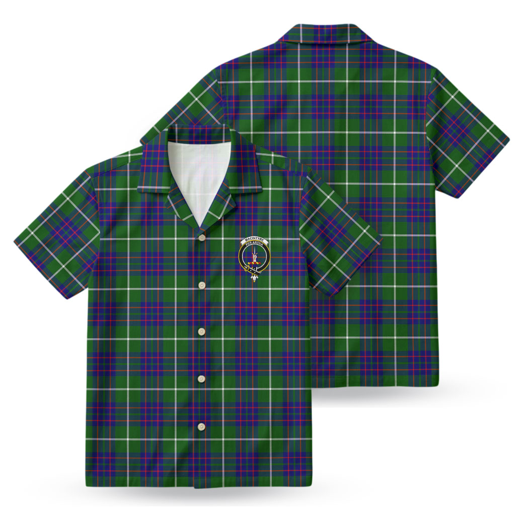 MacIntyre Hunting Modern Tartan Crest Hawaiian Shirt