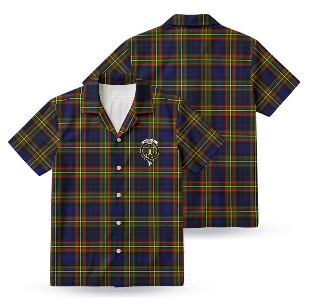 MacLellan Modern Tartan Crest Hawaiian Shirt