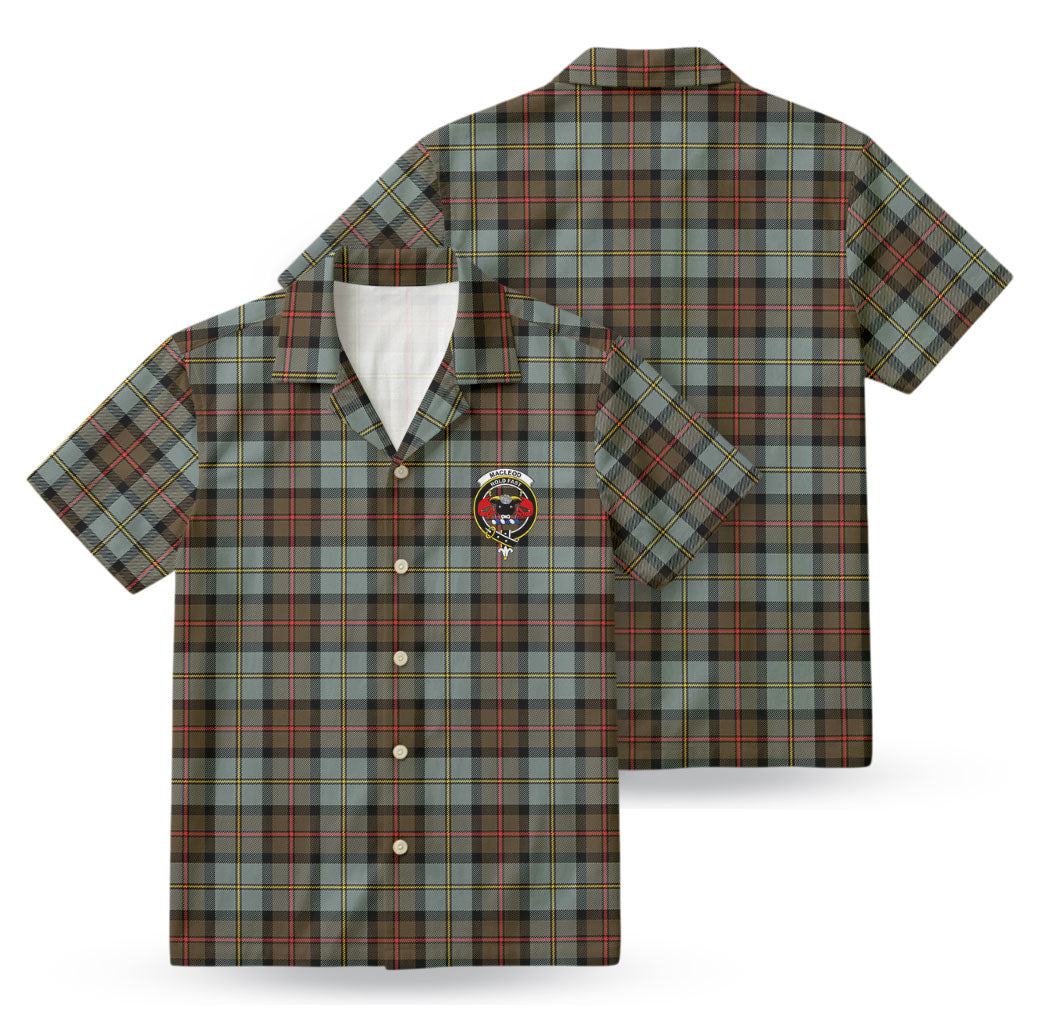 MacLeod of Harris Weathered Tartan Crest Hawaiian Shirt