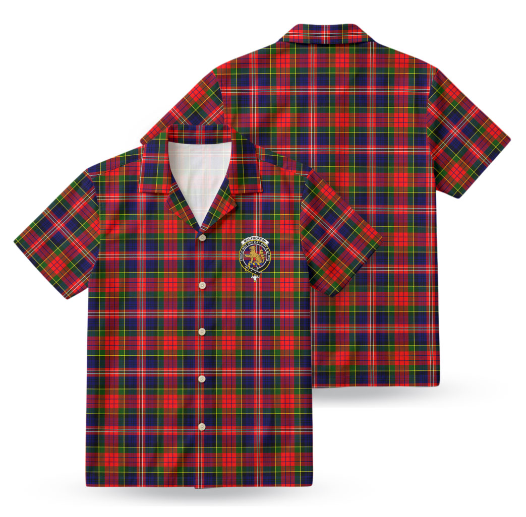 MacPherson Modern Tartan Crest Hawaiian Shirt