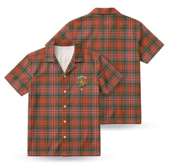 MacPherson Weathered Tartan Crest Hawaiian Shirt