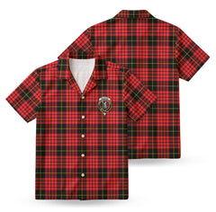 MacQueen Modern Tartan Crest Hawaiian Shirt