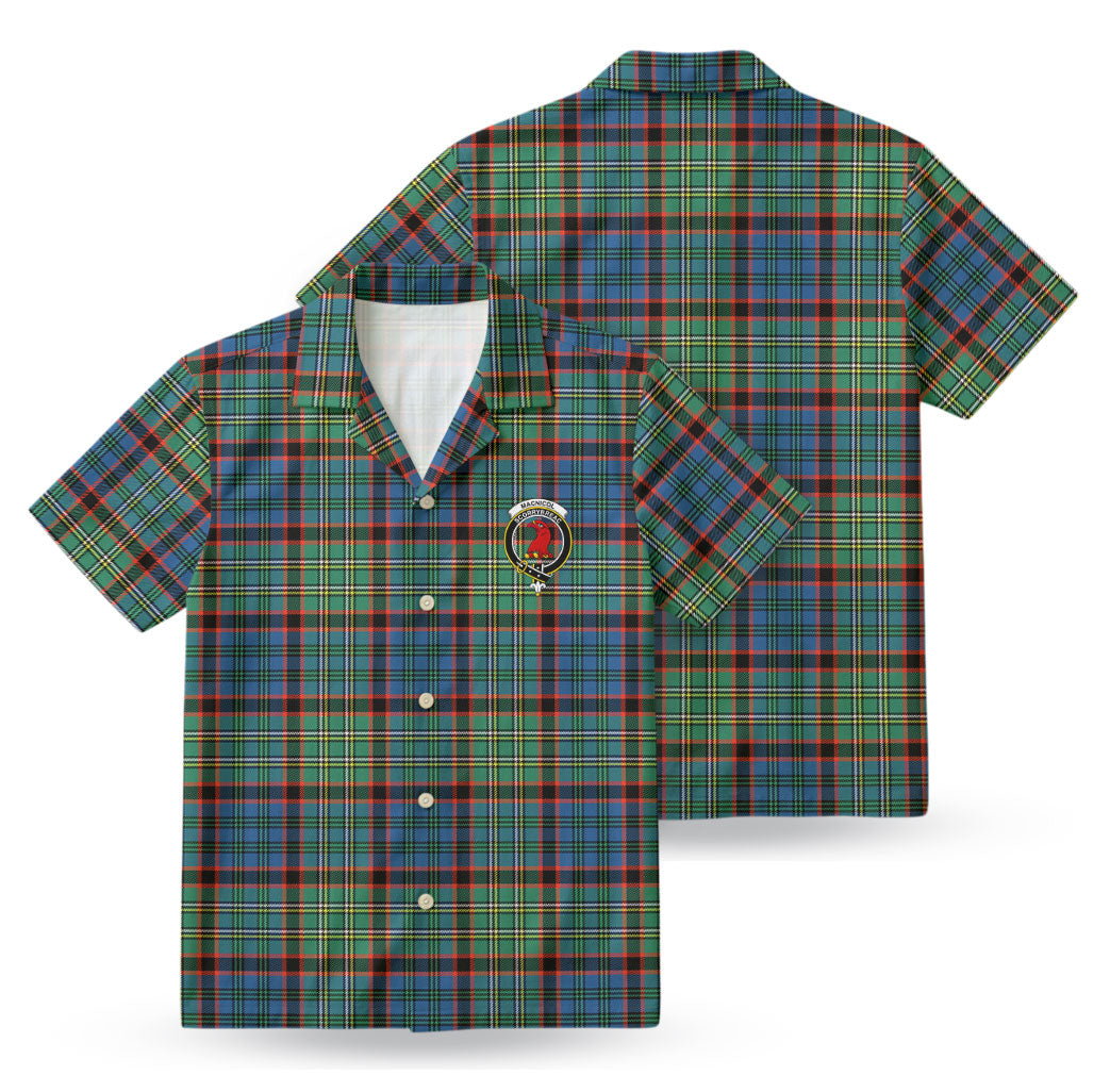 MacNicol Hunting Ancient Tartan Crest Hawaiian Shirt
