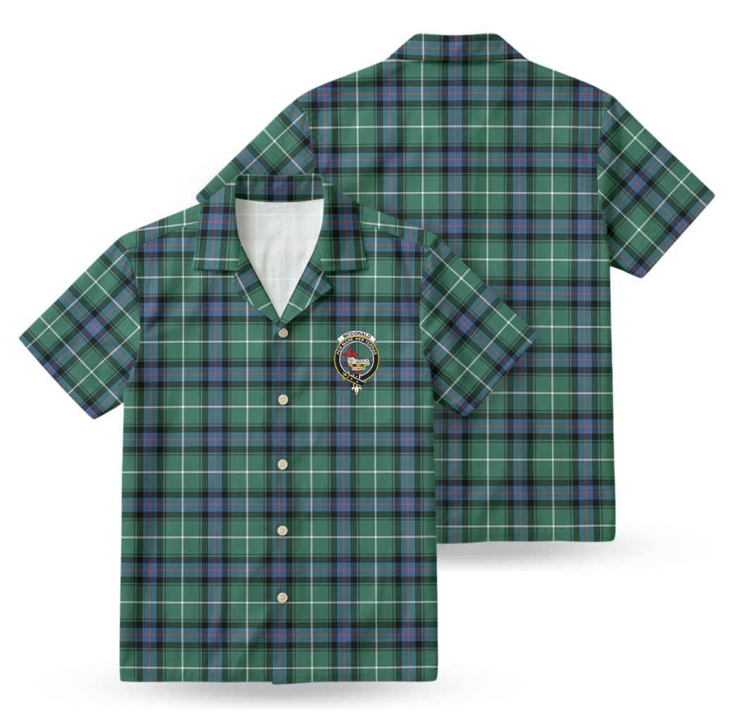 McDonald of the Isles Hunting Ancient Tartan Crest Hawaiian Shirt