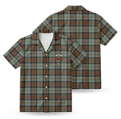 McLeod of Harris Weathered Tartan Crest Hawaiian Shirt