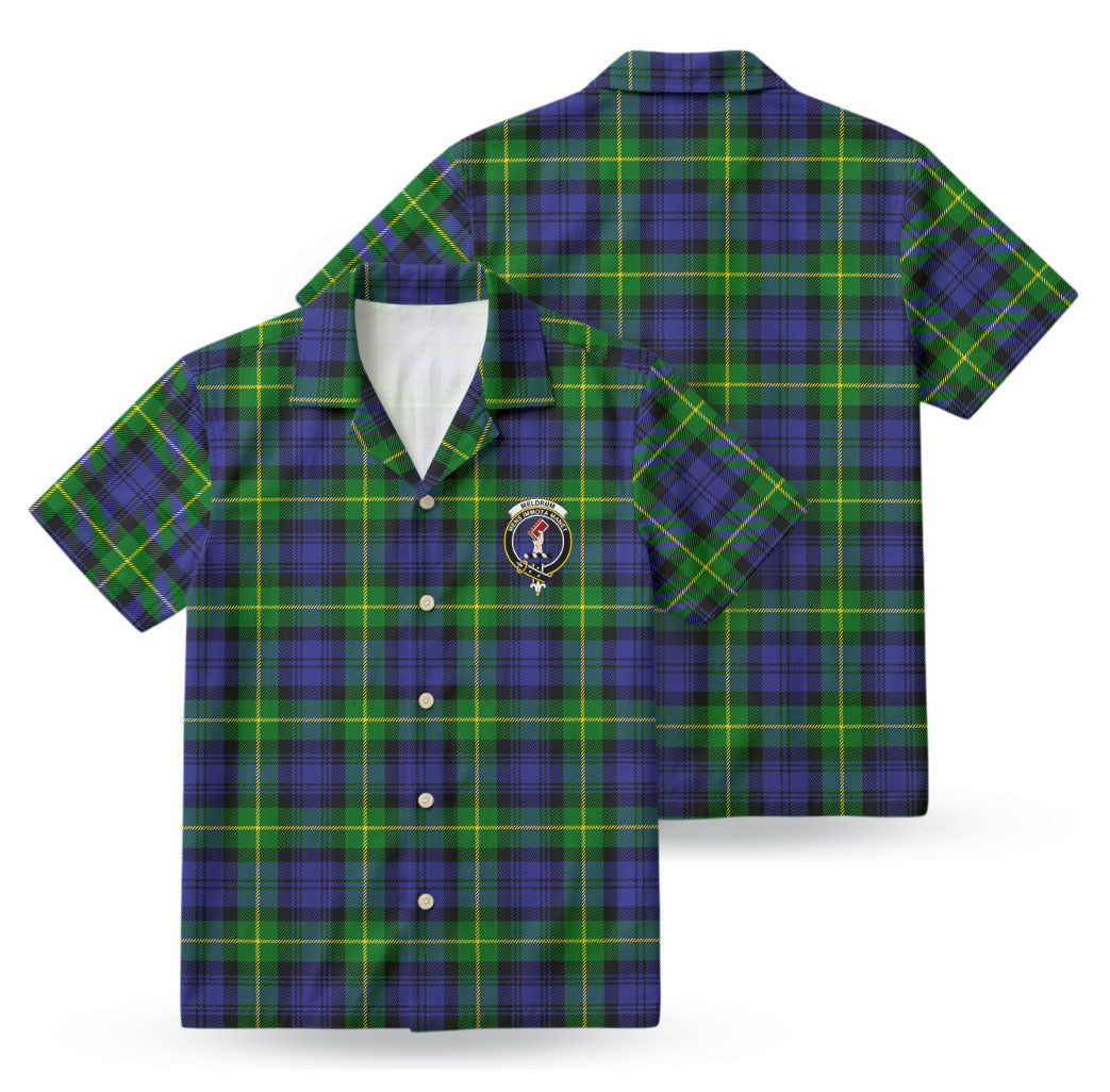 Meldrum Tartan Crest Hawaiian Shirt