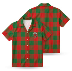 Moncreiffe (or Moncreiff) Tartan Crest Hawaiian Shirt
