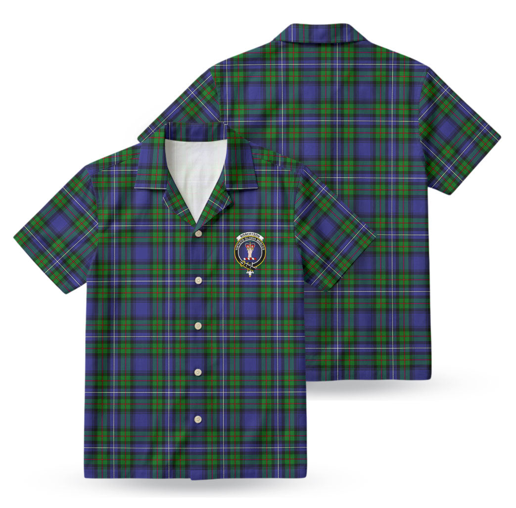 Robertson Hunting Modern Tartan Crest Hawaiian Shirt