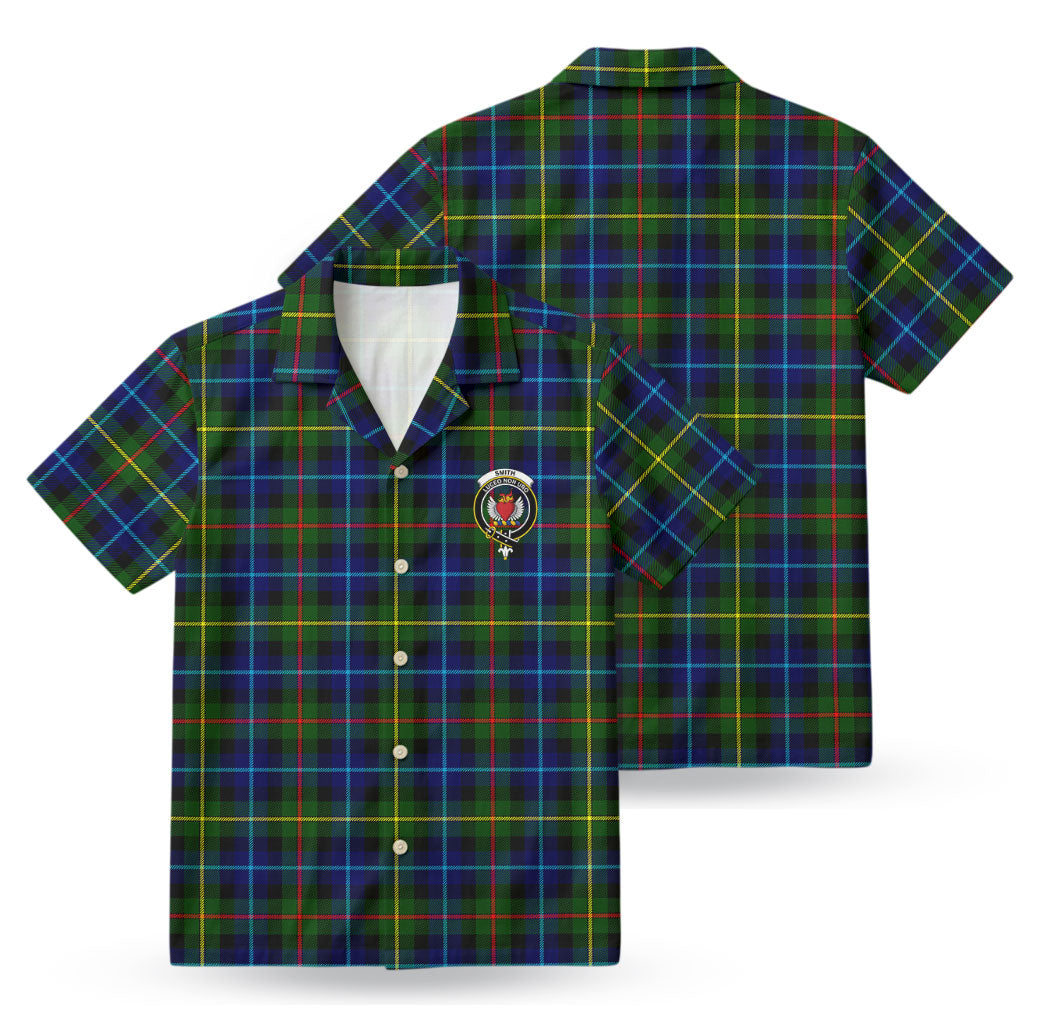 Smith Modern Tartan Crest Hawaiian Shirt