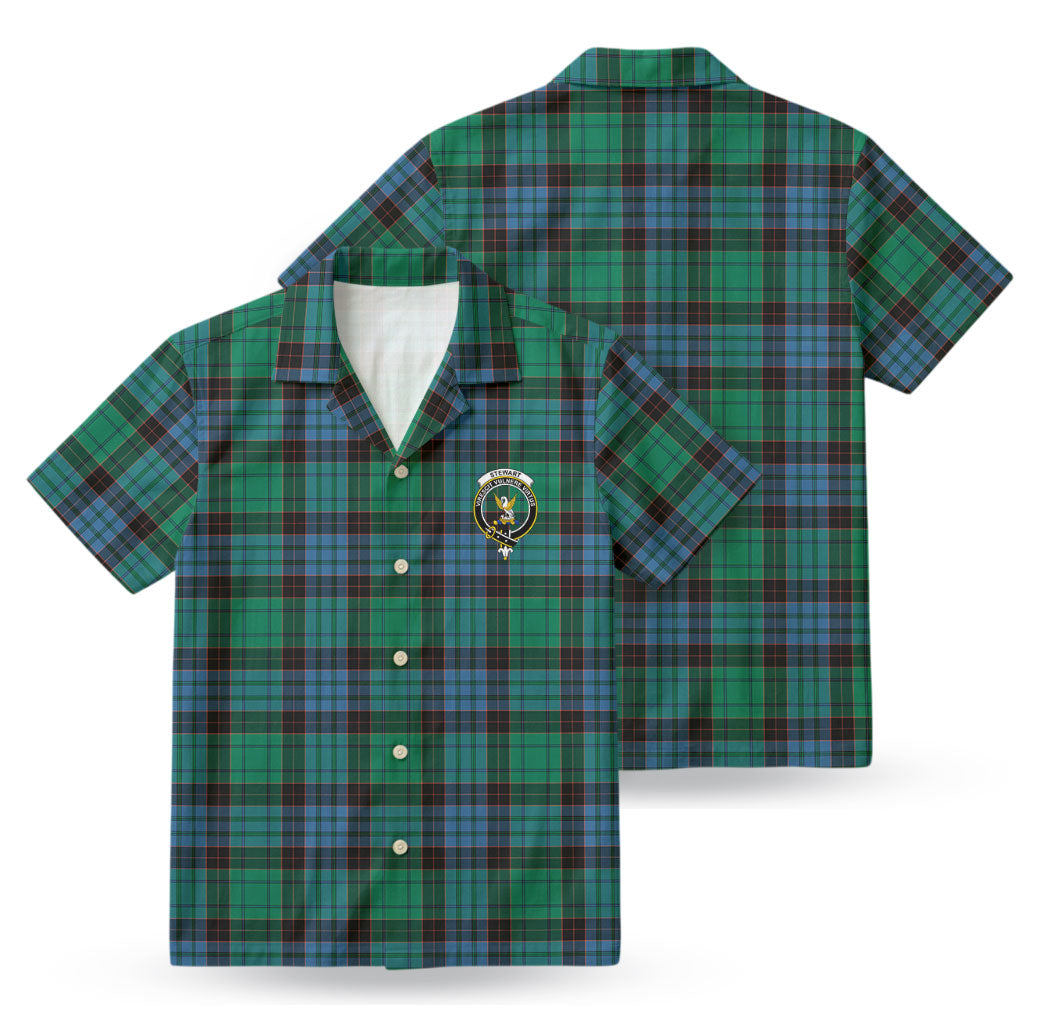 Stewart Old Ancient Tartan Crest Hawaiian Shirt