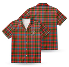 Stewart Royal Tartan Crest Hawaiian Shirt