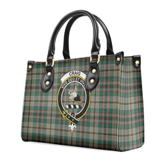 Craig Ancient Tartan Crest Leather Handbag