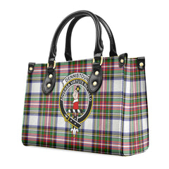 Dennistoun Tartan Crest Leather Handbag