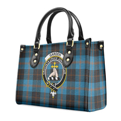 Garden Tartan Crest Leather Handbag