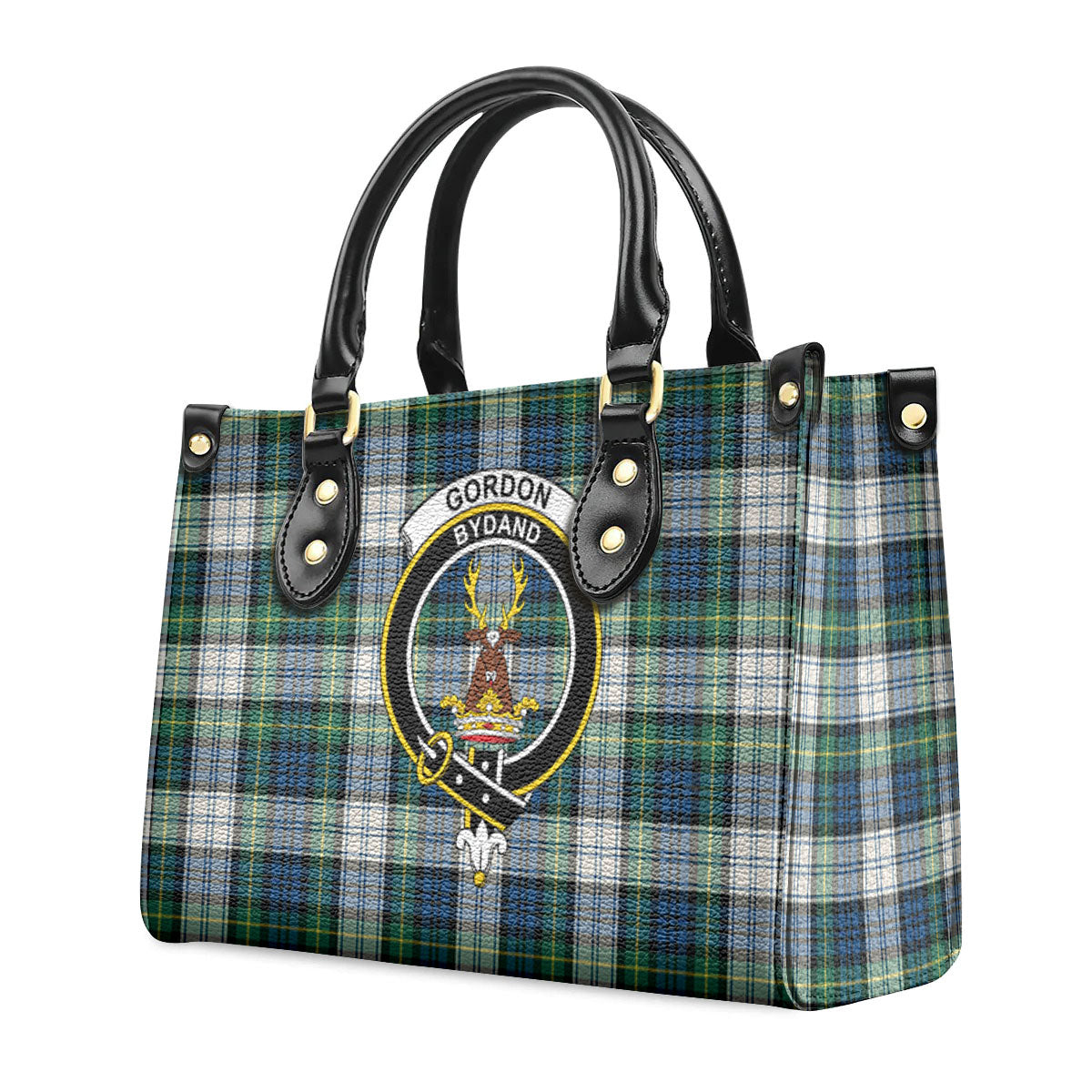 Gordon Dress Ancient Tartan Crest Leather Handbag