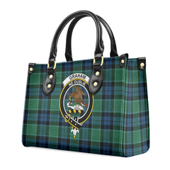 Graham of Menteith Ancient Tartan Crest Leather Handbag