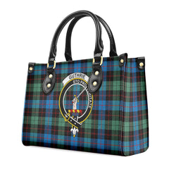 Guthrie Ancient Tartan Crest Leather Handbag