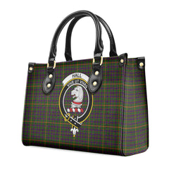 Hall Tartan Crest Leather Handbag