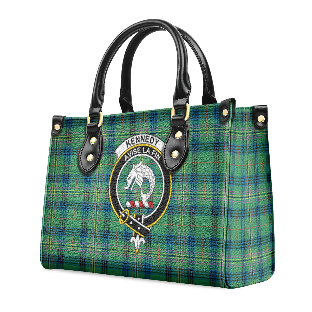 Kennedy Ancient Tartan Crest Leather Handbag