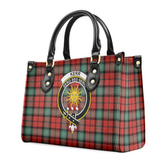 Kerr Ancient Tartan Crest Leather Handbag