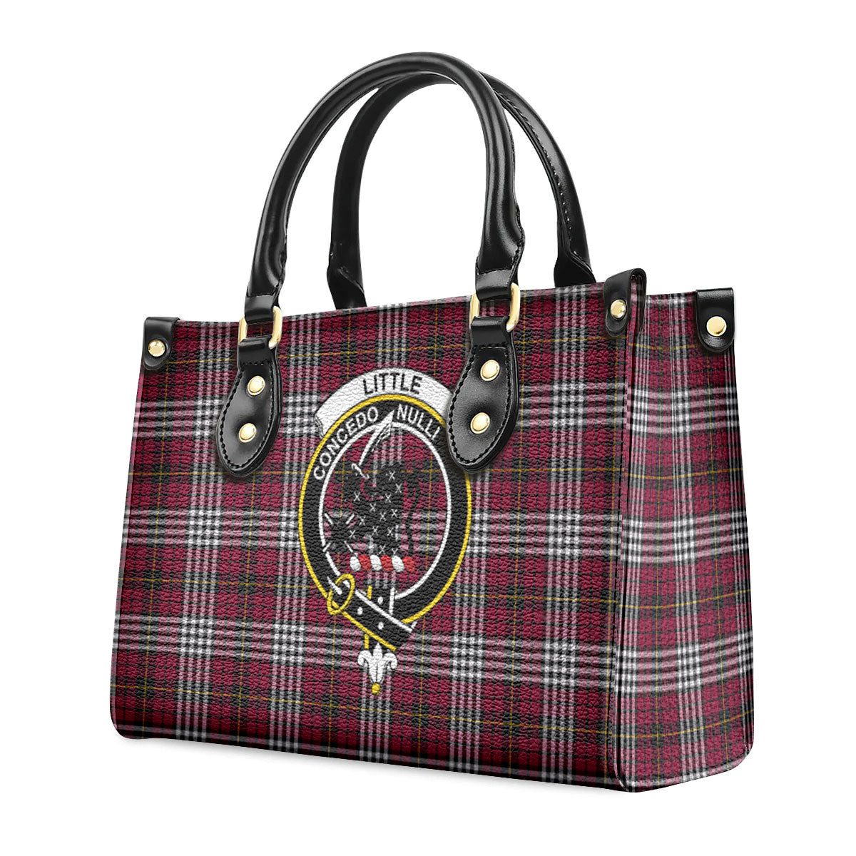 Little Tartan Crest Leather Handbag