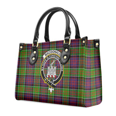MacDonald (Clan Ranald) Tartan Crest Leather Handbag