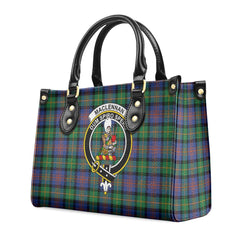 MacLennan Ancient Tartan Crest Leather Handbag